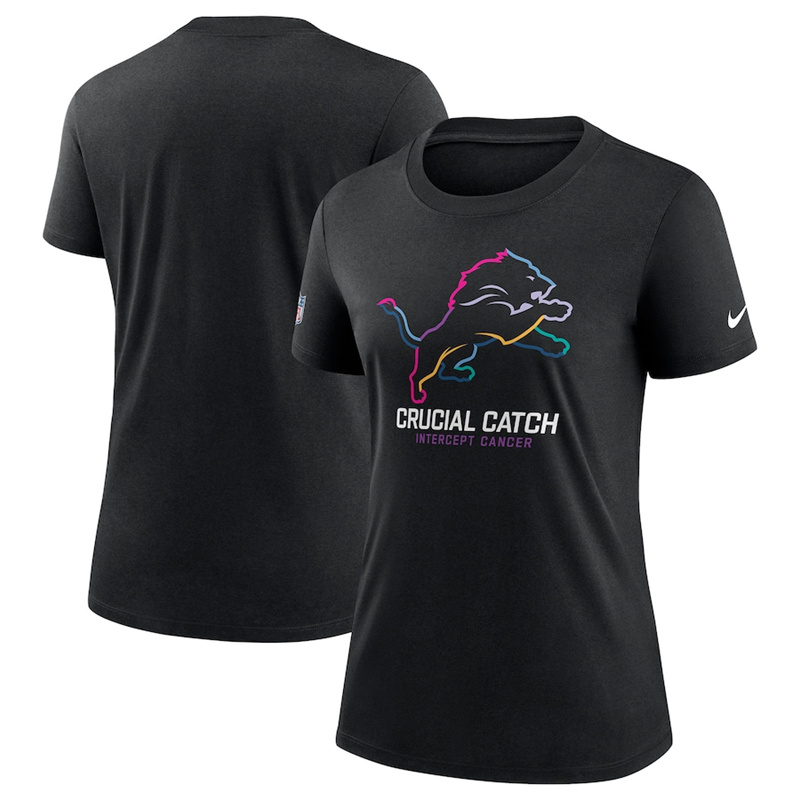 Women's Detroit Lions Black 2024 Crucial Catch T-Shirt(Run Small) Women's Detroit Lions Black 2024 Crucial Catch T-Shirt(Run Small)